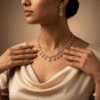 natural diamond necklace set for women