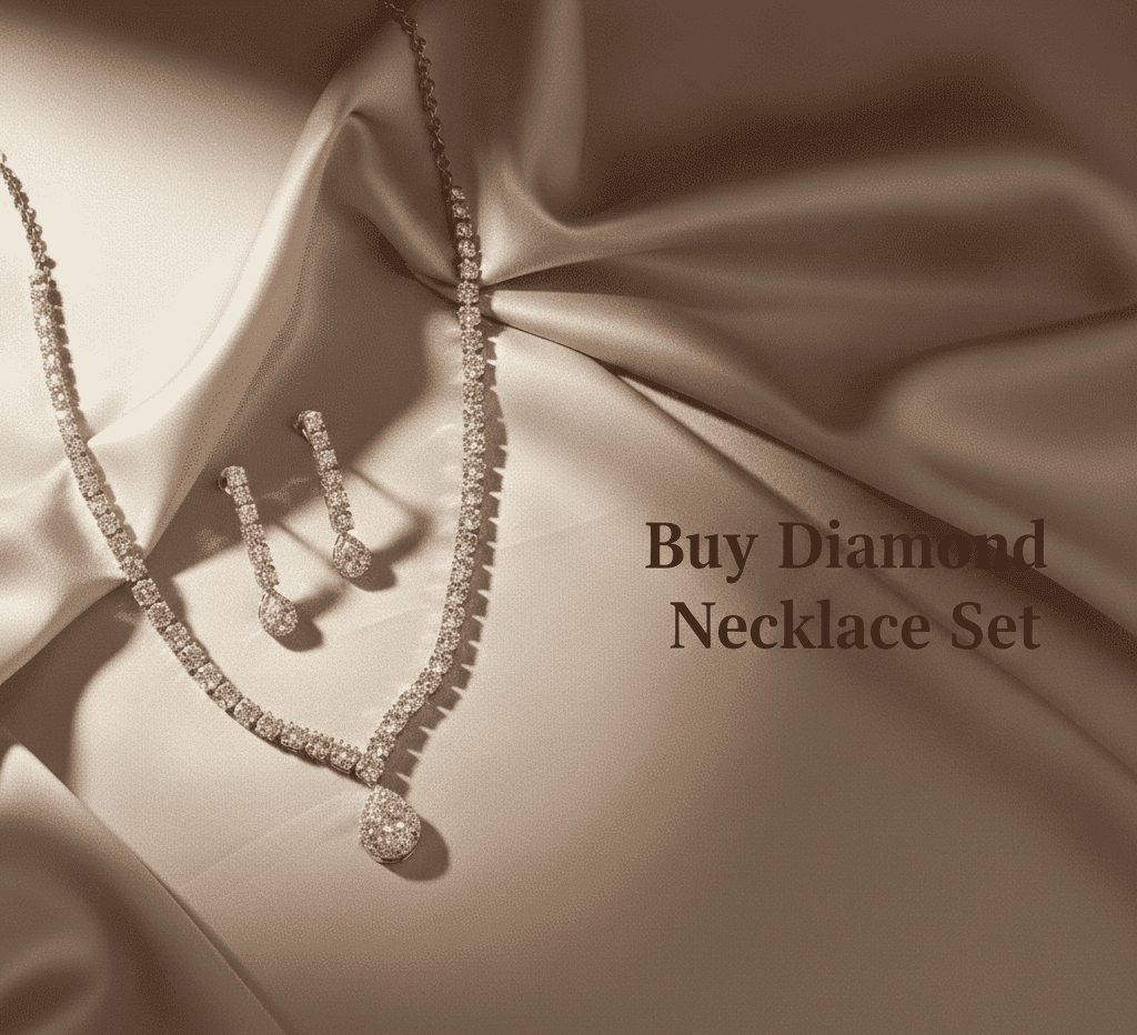 natural diamond necklace set for women