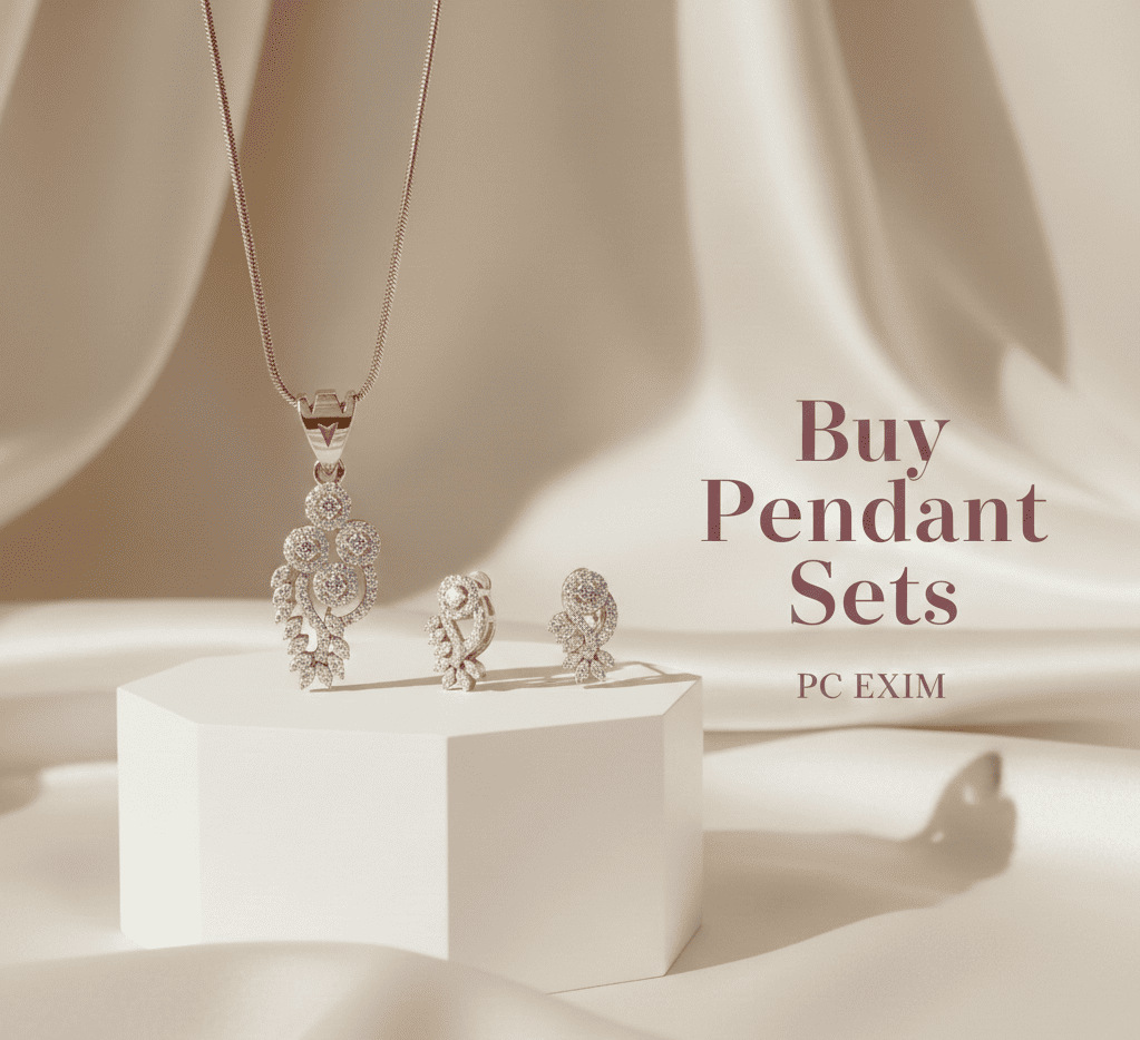 IGI-certified diamond pendant & earring set in 14k gold