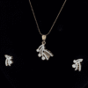 Aurelle Diamond Pendant&Earring Set