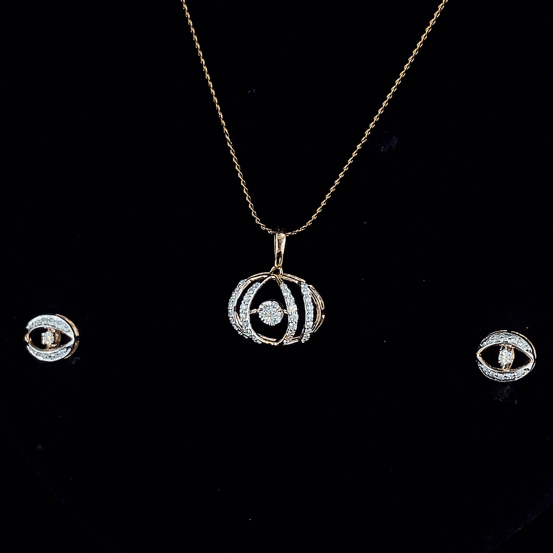 Aurex Eye Diamond Pendant Set.