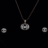 Aurex Eye Diamond Pendant&Earring Set