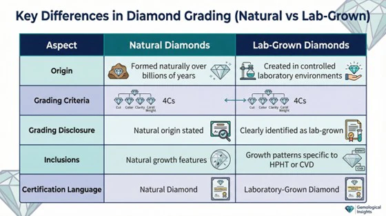 natural vs lab grown diamonds comparison