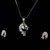 Lustra Diamond Pendant & Earrings Set