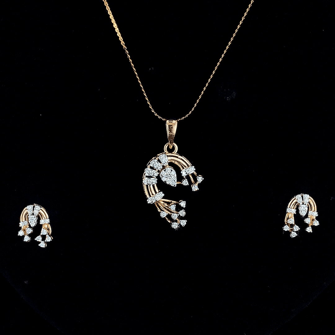 Lustra Diamond Pendant & Earrings Set (3)