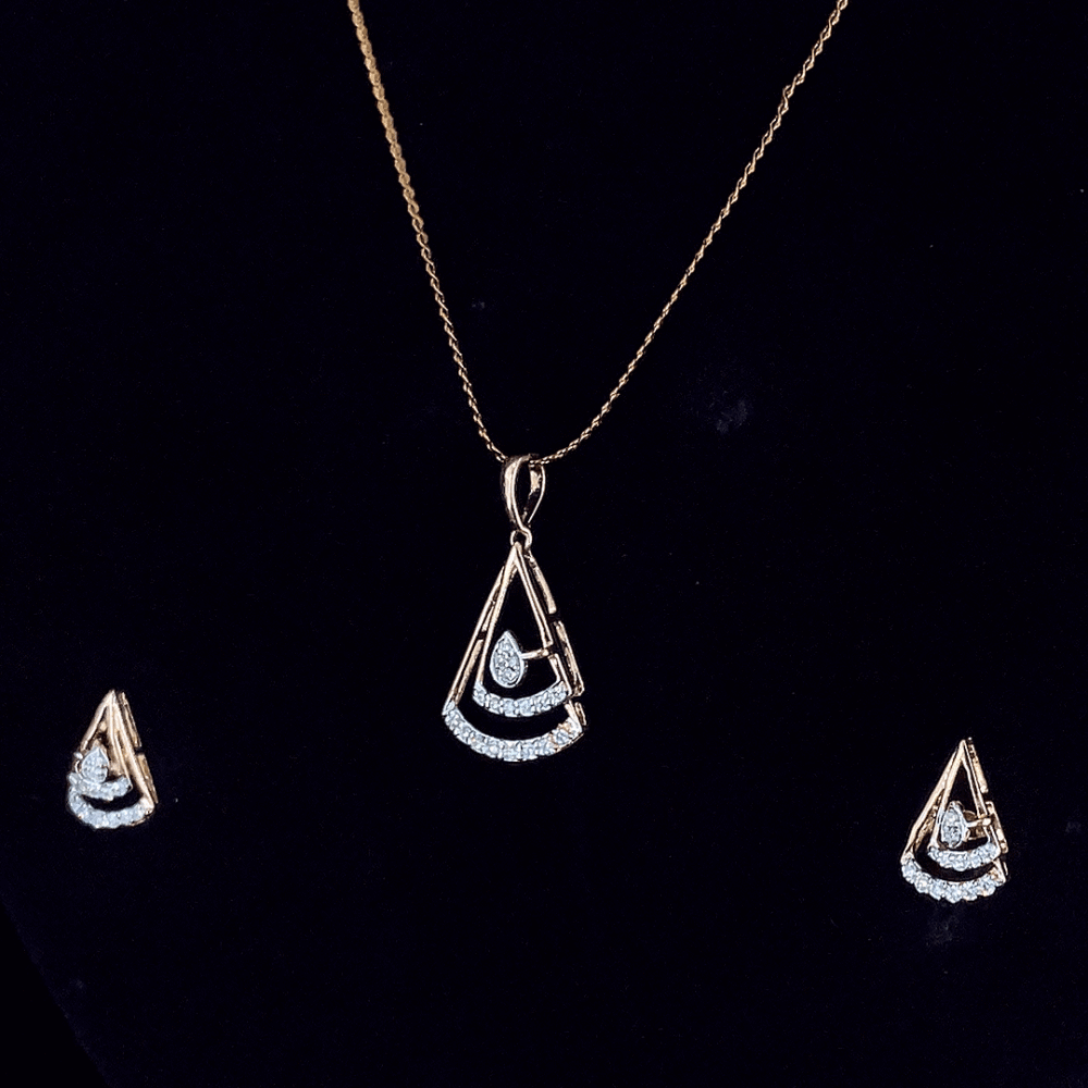 Velisara Diamond Pendant & Earring Set