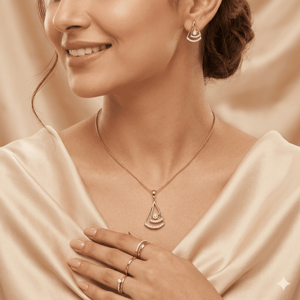 Velisara Diamond Pendant Set