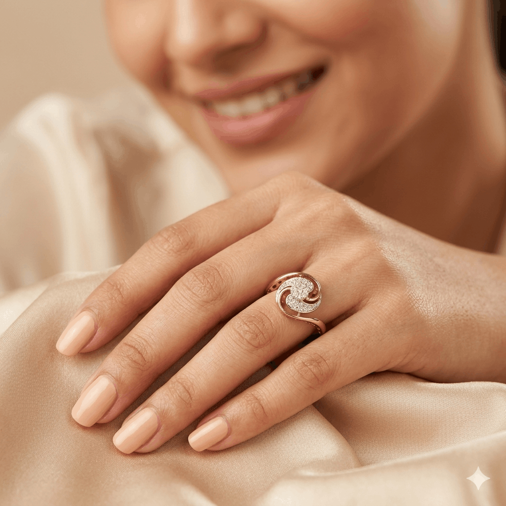 Veloura Swirl Diamond Ring