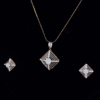 Zyvenra Diamond Pendant & Earring Set