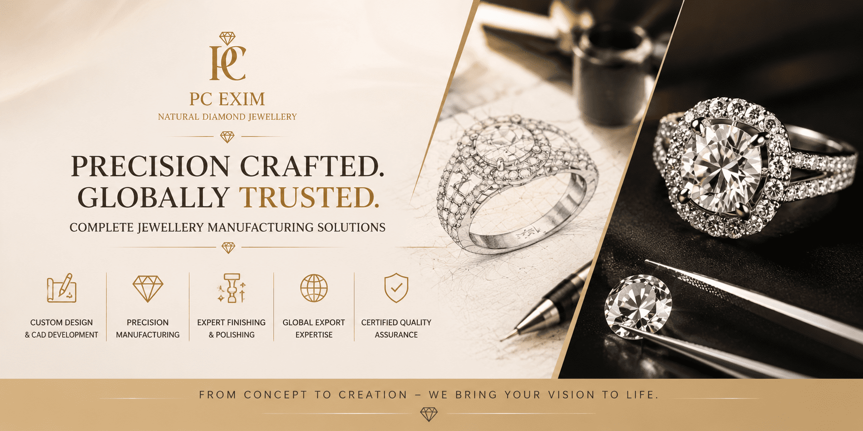 Natural Diamond Jewellery Manufacturer in India