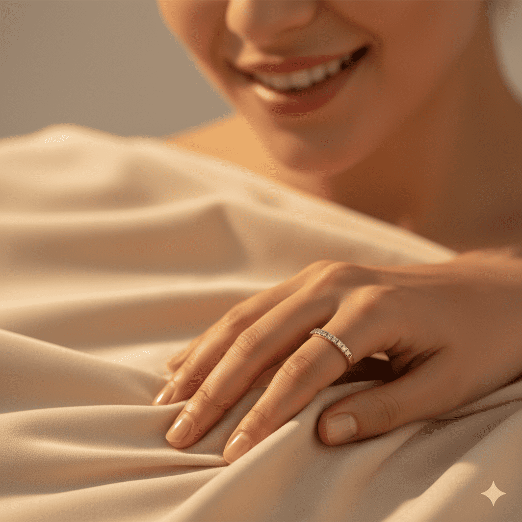 18K Yellow Gold Diamond Band Ring